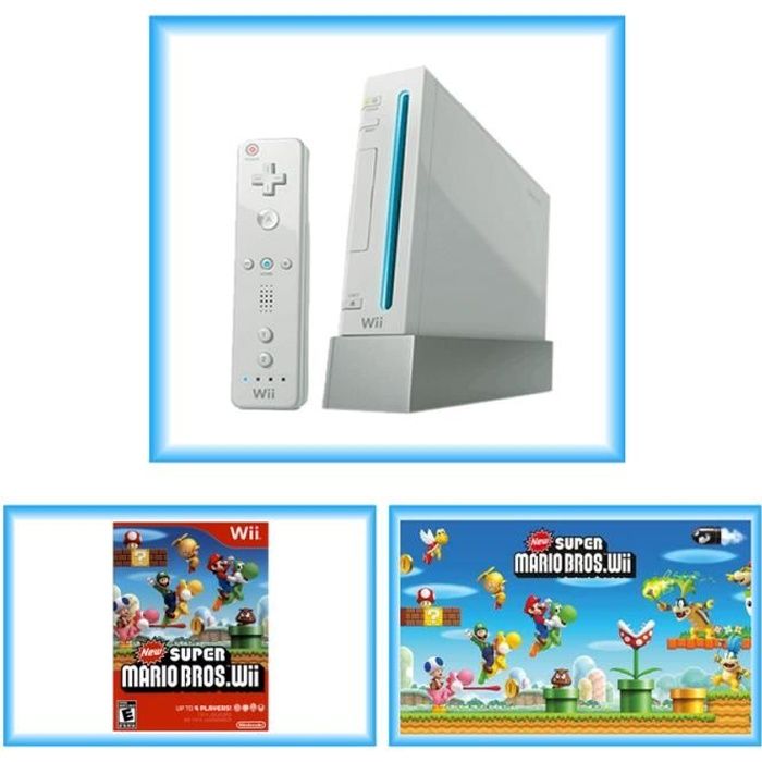 Console Nintendo Wii New Super Mario Bros Pack - Blanc