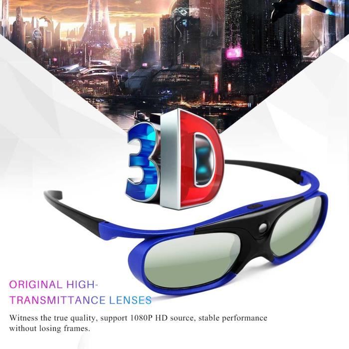 Lunettes 3D actives DLP Pour Optoma BenQ Projecteur Acer Viewsonic XGIMI 3DTV