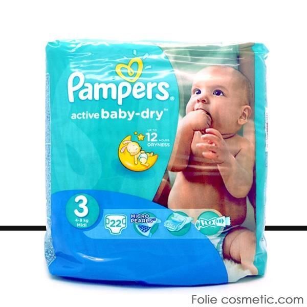 Pampers Baby-Dry Taille 3 (6-10kg) - 198 Couches Avec Double Barrière Anti-Fuites