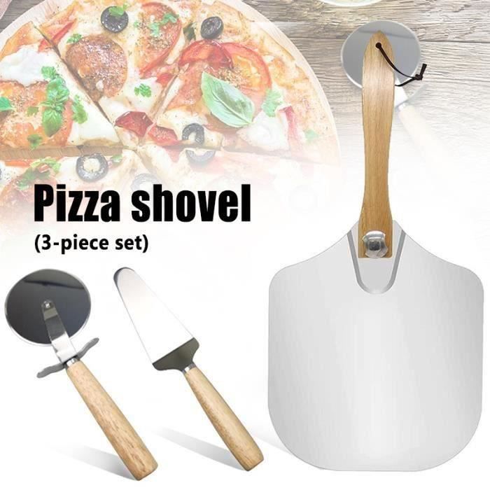 Pelle à Pizza Ronde Avec Palette En Aluminium – 8 Pouces, Ustensile De Cuisine Pratique