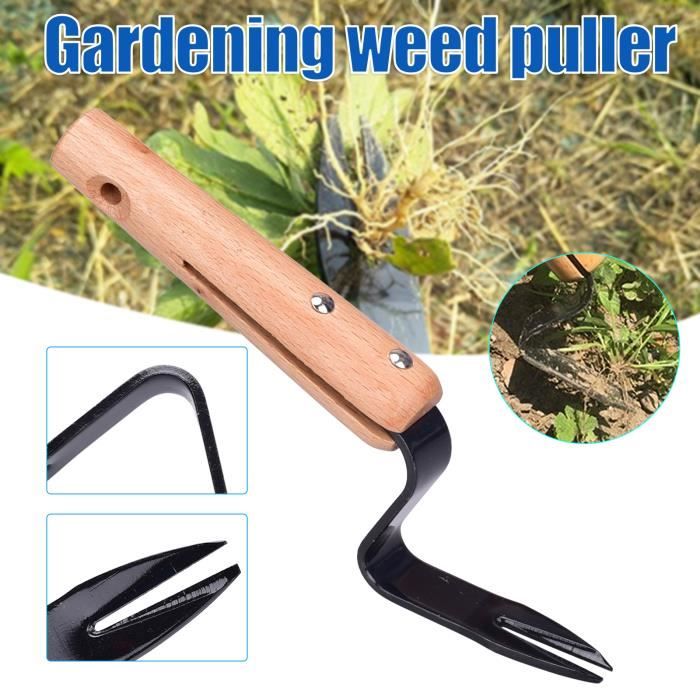 Désherbeur Manuelle Désherbeur à 4 Dents Pour Le Jardin - Outil De Désherbage - Outil De Désherbage En Acier Au Manganèse - Outil De Jardinage Forgé à Long Manche Désherbeur Manuel Encastrable