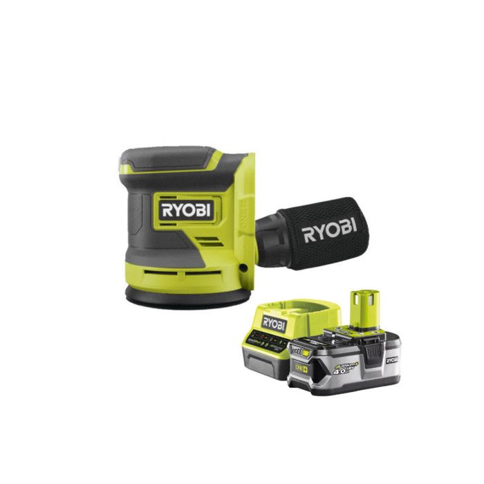 Pack RYOBI Ponceuse excentrique 18V One+ RROS18 0 1 Batterie 4.0Ah 1 Chargeur rapide RC18120 140 - vue 2