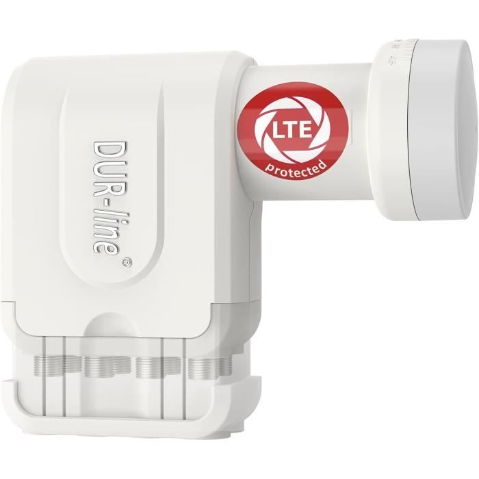 LNB Double GSS Helios Avec Blindage LTE - Pour 2 Récepteurs Satellite, Compatible 4K/8K, Protection UV - 3
