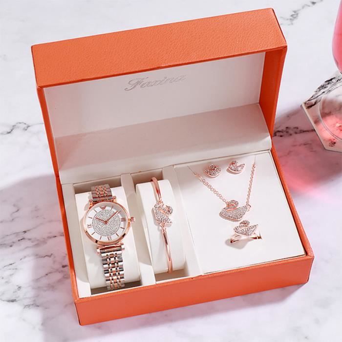 Montre Femme Bracelet élastique - Cadran Grands Chiffres Arabes - Quartz Précis - Cadeau Fête Des Mères