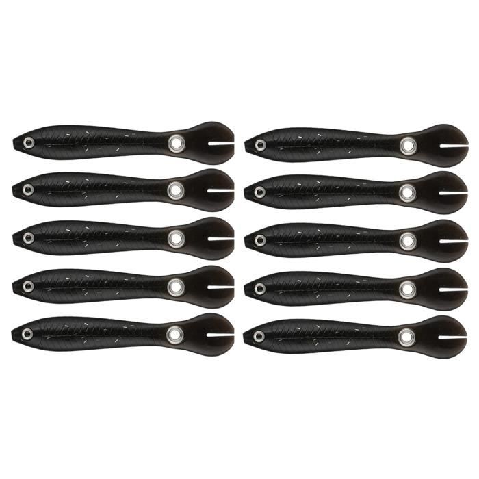 Lanzunn - Lot de 25 leurres en plastique souple, leurres de pêche, appâts de natation en plusieurs couleurs, adaptés à tous les types de poissons d'attaque
