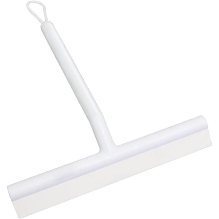 F Fityle Raclette de douche avec crochet grattoir à verre essuieglace portable léger pour salle