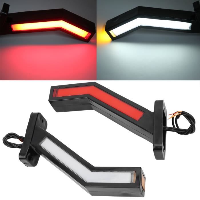 Lot 2 Feux De Gabarit LED Rouge Étanche 12/24V - Feux Latéraux Camion, Remorque, Camping-Car Avec Vis