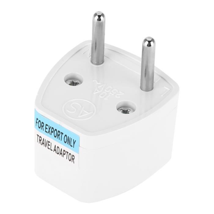 Adaptateur Prise Européenne - Convertisseur Pour Voyage, Cuivre Pur, Compact, Sécurité Intégrée
