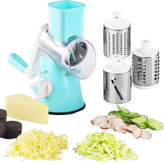 Râpe à Fromage Rotative, Mandoline de Cuisine Manuelle, Coupe Legumes