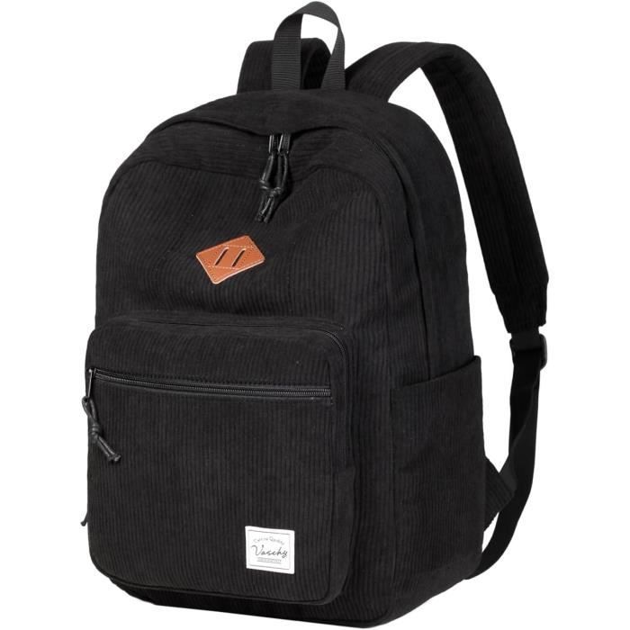 Sac à Dos Vintage En Velours Côtelé Pour Femme - Léger Et Pratique - Dimensions 28x13x39cm - Plusieurs Poches