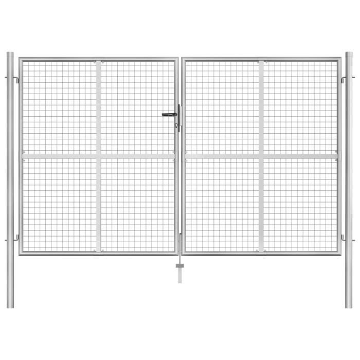 vidaXL Porte de jardin acier galvanisé - vue 3
