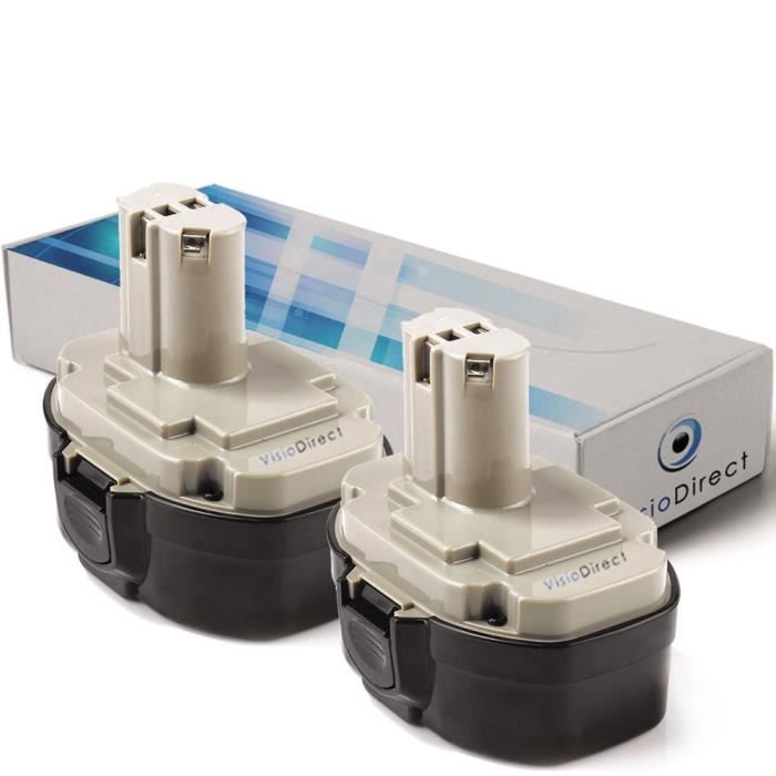 Lot de 2 batteries type 48-11-2200 pour AEG Milwaukee 3300mAh 18V - Bricolage