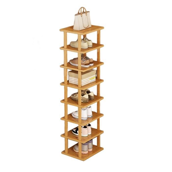 Étagère à chaussures-7 étages-77*25*23cm-Bois Matériau-Peu encombrant
