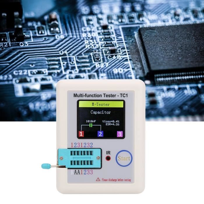 Testeur Transistor Multifonction LCR-TC1 APKLVSR - Écran Couleur Pour Composants Électroniques