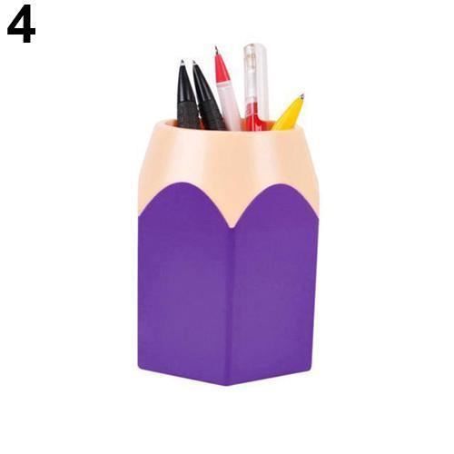 Pot à Crayons Original Forme Gros Crayon De Couleur – Plastique Solide, Design Fun & Coloré, Bureau Enfant Adulte