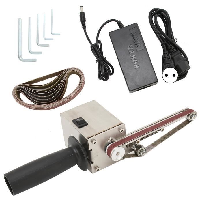 Ponceuse à bande Mini meuleuse électrique réglable à main polisseuse AC ...