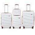 Kono Set de 4 Valise de Voyage (30-56-66-76cm) Rigide Valises Cabine Valise Moyenne + Grande Taille à Roulettes et Serrure TSA-1