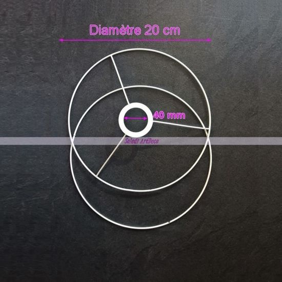 Set dOssature pour abat-jour Forme ronde diam/ètre 20 cm