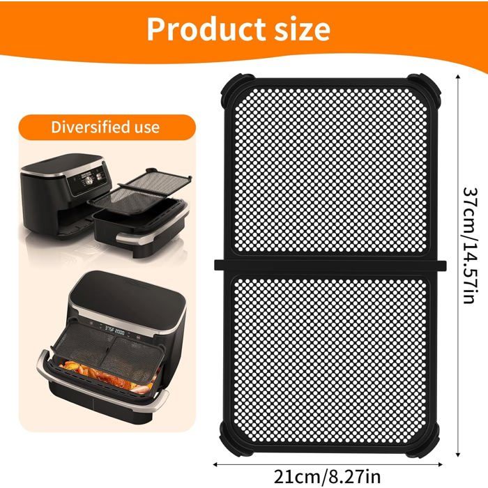 Grille Anti-Éclaboussures Silicone Pliable Pour Ninja AF500EU 10,4L – Réutilisable, Facile à Nettoyer