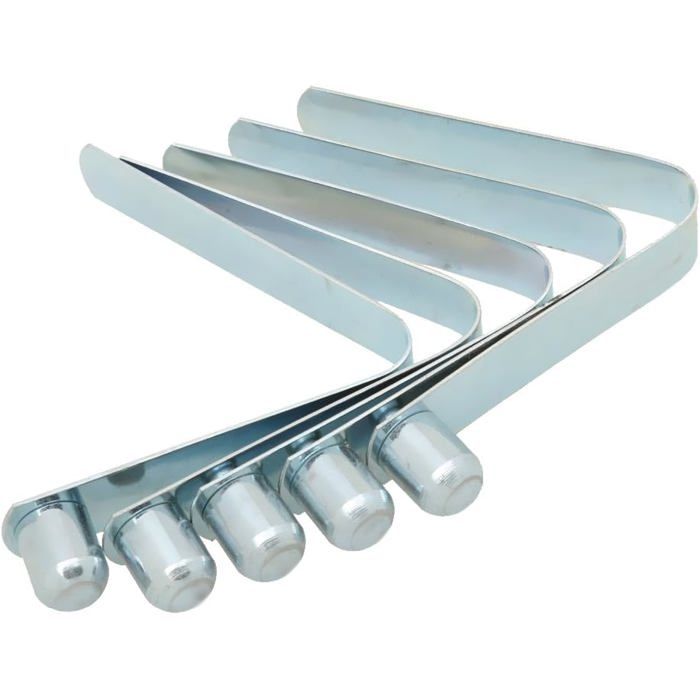 QUARKZMAN 8 Clips à Ressort Pour Pagaie De Kayak – 65Mn Acier, Bouton Double – 8x10x50 Mm – Pour Tente, Parapluie, Camping