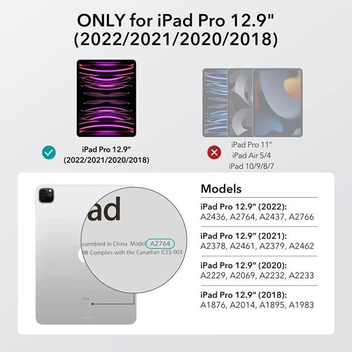 Verre Trempé Compatible avec iPad Pro 12.9 (2022-2021-2020-2018