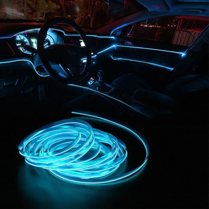 Bande lumineuse led en néon 12V USB, 1M/3M/5M, flexible, luminaire  décoratif d'intérieur de voiture, idéal pour une fête. –