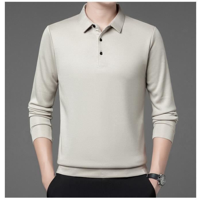 Polo chaud sales manche longue homme