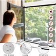 6Pcs Moustiquaire pour Fenêtre,130*150 cm Filet Écran Insecte Toile Moustiquaire Anti-Insectes Moustiques,avec 6 Auto Rubans Adhésif-2