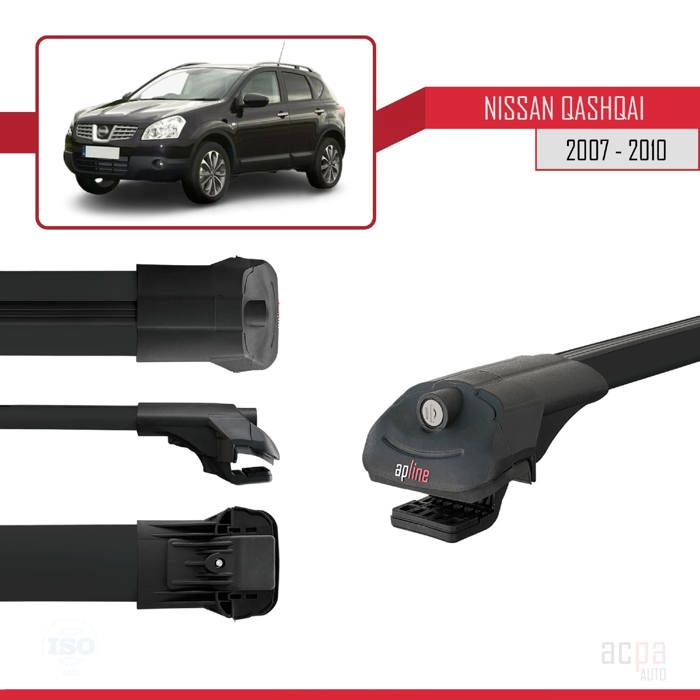 Barres De Toit Pour Nissan Qashqai J11 (2016-2019) | Porte-Bagages Toit | Style ABS | Installation Facile