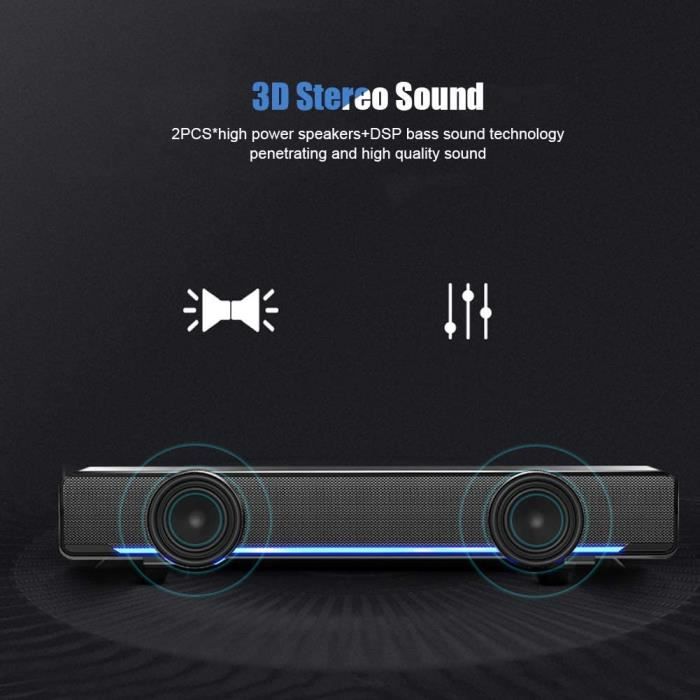 Barre De Son Mini Bomaker Tapio I 50W Bluetooth 5.0 - Pour TV, PC, Vidéoprojecteur