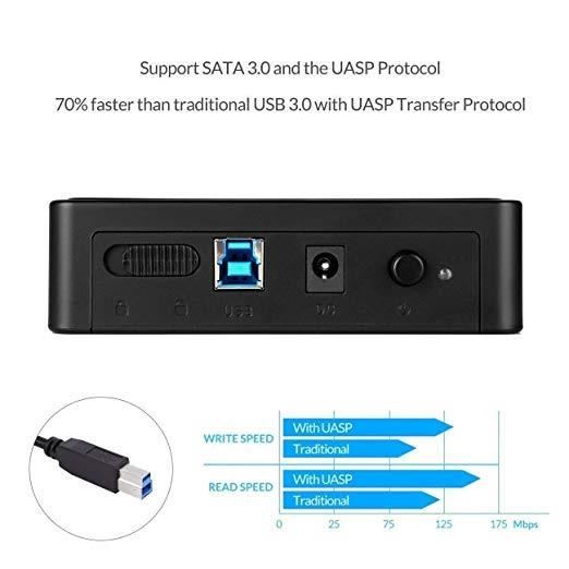 ORICO Boîtier Externe USB 3.0 pour Disque Dur 3,5 SATA, Capacité de HDD  jusqu'à 10 to - sans Outil