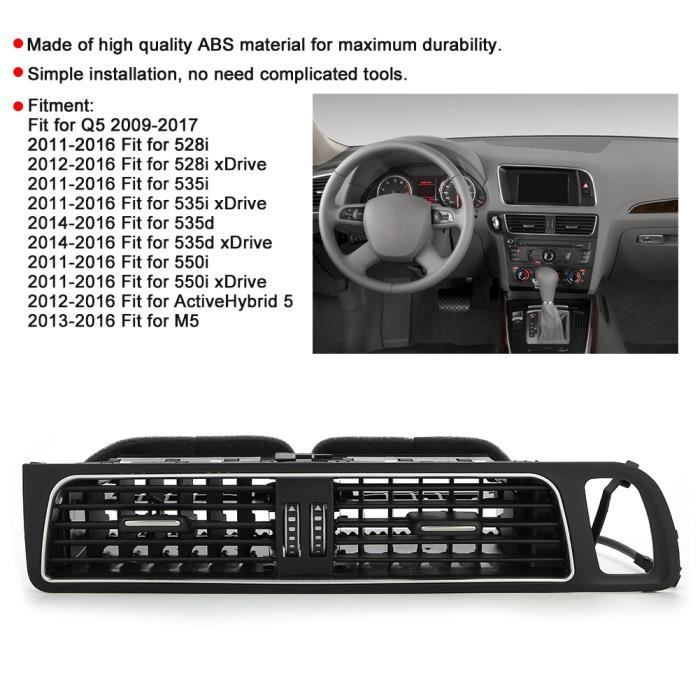 Centre de ventilation de persienne de tableau de bord central 8R1820951 pour Audi Q5 2011-2016