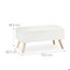 Banc Rangement Relaxdays - Similicuir Et Bois - 80x40cm - Blanc
