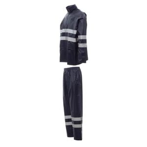 Combinaison De Pluie Homme/femme - Blouson + Pantalon Imperméable, Capuche, Couleur Noir, Taille S