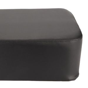Lot De 2 Coussins De Chaise Antidérapants Similicuir Noir - 40 X 43 Cm - Confort Éponge Haute Densité Pour Cuisine & Salle à Manger