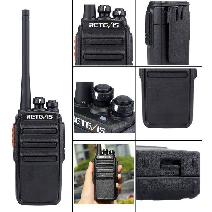 Talkie-Walkie Retevis RT617 Avec Microphone - PMR446 Rechargeable, 2 Pièces, Portée Longue