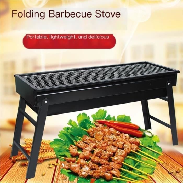 Barbecue, Barbecue de ménage étagère à Charbon de Bois Barbecue Pliant