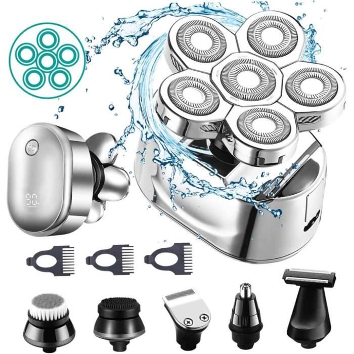 Machine Rasoir Machine à raser électrique rasoir électrique Shaver 6 en 1 tête chauve ...