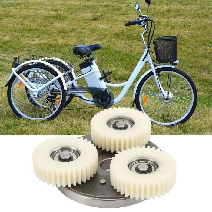 ESTINK Kit d'embrayage de moteur de vélo électrique E Bike Motor Gear Kit  D'Embrayage, 33pcs 36T Nylon Gear avec Roulement et 88mm