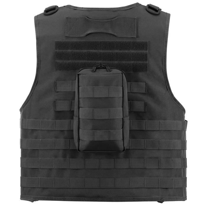 Gilet Tactique Réglable Airsoft - Taille Unique, Matériau Oxford 600D - Pour Paintball, Entraînement, Jeux De Rôle - Couleurs Noir/vert/marron