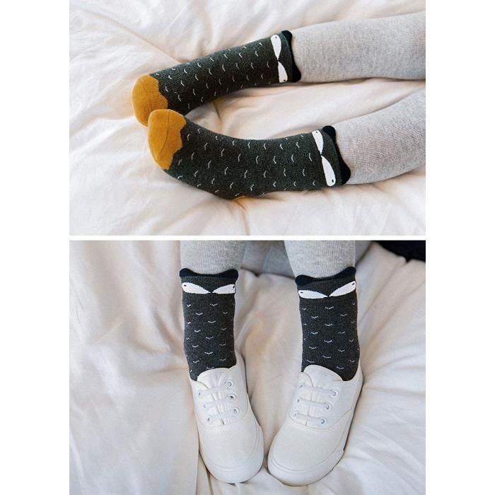Chaussettes Thermique Enfant Fille épaisse Hiver Socquettes Coton avec  Doublure en éponge Drole Chaussettes Fantaisie Rose La [88] Animals-6  paires - Cdiscount Sport
