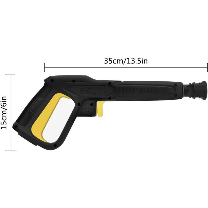 vhbw Pistolet de rechange compatible avec Kärcher K 5.80 M plus nettoyeur  haute-pression, noir / jaune
