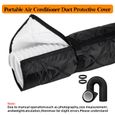 Protection conduit pour clim mobile, anti-condensation, fermeture éclair noire 58.27 in × 20.87 in