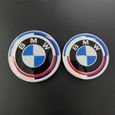 1 Logo De Capot 82mm BMW +1 Logo De Coffre 74mm De Diamètre Édition 50e Anniversaire Emblème Neuf-0