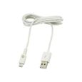 MUVIT Spring Câble Droit Charge & Sync 1A USB / Micro USB - 1 m - Blanc-0