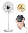 Ventilateur Sur Pied Silencieux - Avec Télécommande - 8 Réglages de Vitesse - Argent - Silent Eco 7584 Solis-0