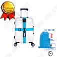 TD® Sangle de bagage valise courroie réglable attache valise fixation de valise conception verrouillage code sécurité bagage sangle-0