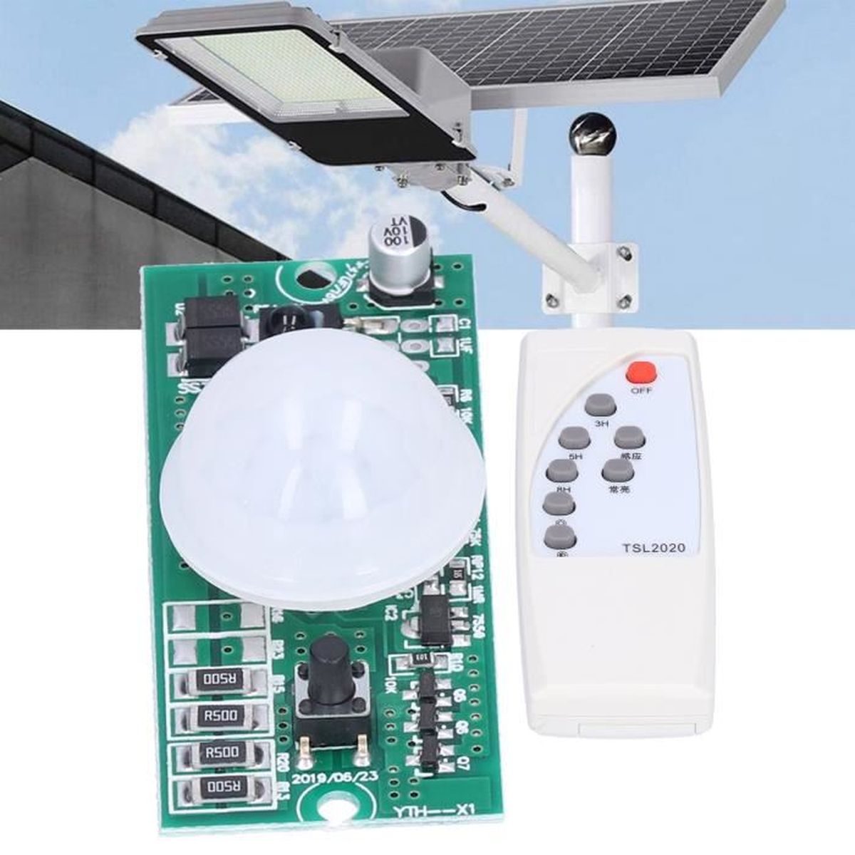 2 Modules Contrôleur Pour Guirlande Solaire 1.2V - 8 Modes D'éclairage - Carte PCB Pour LED, Compatible Batteries NiMH - 14