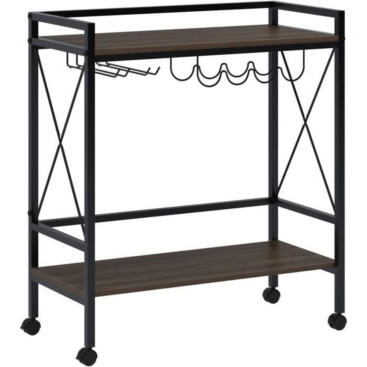 Table De Bar Pivotante 360° Avec Rangement - Îlot De Cuisine Mobile, 3 Tiroirs, 2 Portes, Roulettes - 138-209x39x106 Cm - 9