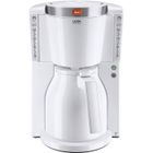 Cafetière filtre MELITTA Look IV Therm Selection 1011-11 Blanc/Acier Brossé - 12 tasses - AromaSelector - 1000W